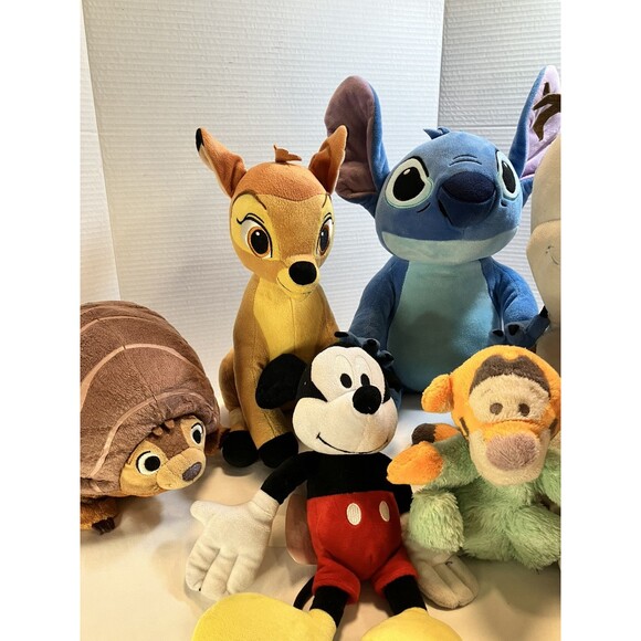 Lot Of Assorted Disney Plush Toy: Stitch, Mickey, Bambi, Tigger, Tut Tut & Olaf - Picture 3 of 16